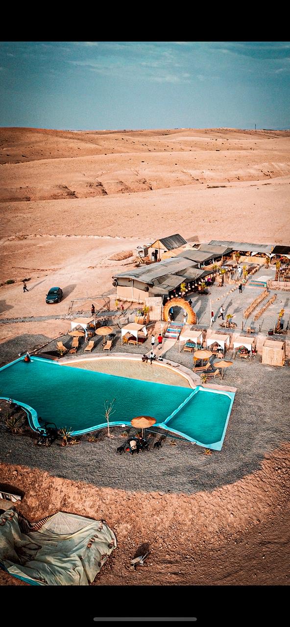Agafay Desert camp with pool